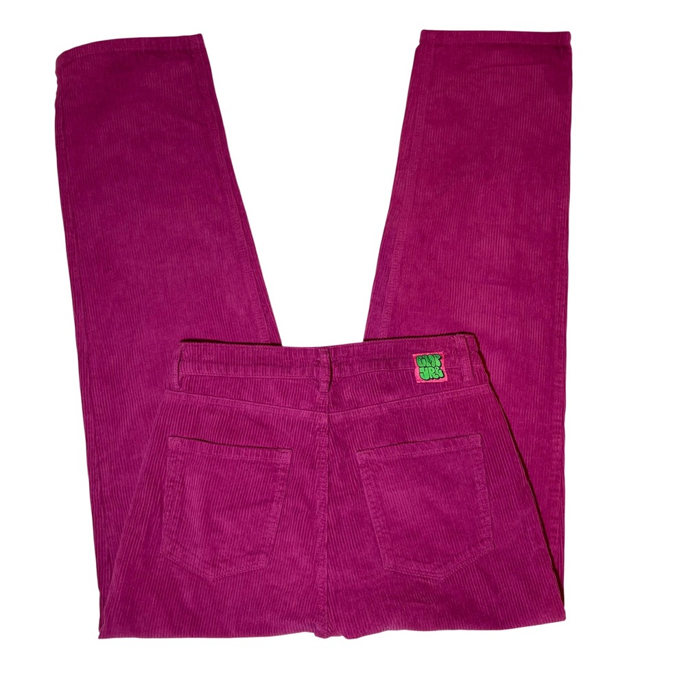 Empyre Tori Magenta Pink Corduroy Pants High Waisted Straight Leg Womens Size 8 - Picture 2 of 9